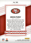 2022 Brock Purdy Donruss Elite GREEN ROOKIE RC #185 San Francisco 49ers