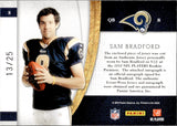 2010 Sam Bradford Panini Plates & Patches ROOKIE BLITZ PATCH AUTO 13/25 AUTOGRAPH RELIC RC #8 St. Louis Rams