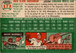 1954 Jack Harshman Topps ROOKIE RC #173 Chicago White Sox BV $20