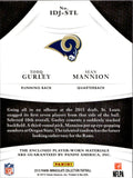 2015 Todd Gurley Sean Mannion Panini Immaculate DUAL ROOKIE PATCH 22/25 RELIC #IDJ-STL St. Louis Rams