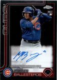 2025 Moises Ballesteros Topps Chrome ROOKIE AUTOGRAPH RC AUTO #RA-MB Chicago Cubs