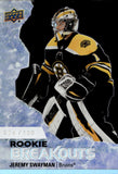 2021-22 Jeremy Swayman Upper Deck Series 2 ROOKIE BREAKOUTS 74/100 RC #RB12 Boston Bruins