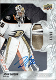 2019-20 John Gibson Upper Deck Engrained PATCH AUTOGRAPH 37/65 AUTO #10 Anaheim Ducks