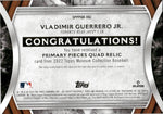 2022 Vladimir Guerrero Jr. Topps Museum PRIMARY PIECES QUAD JERSEY 46/99 RELIC #SPPPQR-VGJ Toronto Blue Jays