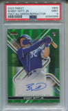 2022 Bobby Witt Jr. Topps Finest GREEN REFRACTOR ROOKIE AUTO 52/99 AUTOGRAPH RC PSA 9 #BW Kansas City Royals 3355