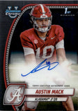 2024 Austin Mack Bowman University Chrome 1ST BOWMAN AUTO AUTOGRAPH #PA-AMA Alabama Crimson Tide