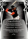 2023 Brando Mayea Leaf Trinity ROOKIE EMERALD GREEN FOIL AUTO 25/25 AUTOGRAPH #BA-BM3 New York Yankees