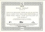 2022 Mike Trout Topps Allen & Ginter JERSEY RELIC #AGRA-MTR Anaheim Angels