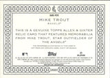 2022 Mike Trout Topps Allen & Ginter JERSEY RELIC #AGRA-MTR Anaheim Angels