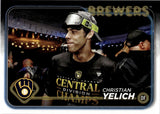 2024 Christian Yelich Topps SERIES ONE GOLDEN MIRROR PHOTO VARIATION #145 Milwaukee Brewers