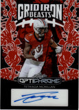 2024 Tetairoa McMillan Leaf Optichrome GRIDIRON BEASTS AUTOGRAPH 8/9 AUTO #OGB-TMM Arizona Wildcats Carolina Panthers