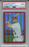 2010 Albert Pujols Topps Chrome NATIONAL CHICLE RED REFRACTOR 04/25 PSA 8 #CC1 St. Louis Cardinals 1285