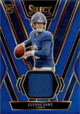 2025 Jaxson Dart Panini Select ROOKIE SWATCHES BLUE PRIZM JERSEY RC #RSW-JDT New York Giants
