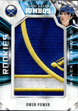2022-23 Owen Power Upper Deck Black Diamond ROOKIE TEAM LOGO JUMB0S MANUFACTURED PATCH RC #RTL-OP Buffalo Sabres
