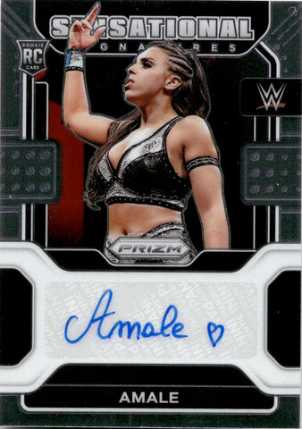 2022 Amale Panini Prizm WWE SENSATIONAL SIGNATURES AUTO AUTOGRAPH RC #SS-AML NXT