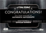 2020 Amanda Hale as Officer Kandia Topps Star Wars Masterwork AUTO AUTOGRAPH #A-AH