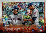 2015 Francisco Lindor Topps Chrome SPARKLE REFACTOR ROOKIE RC #US286 Cleveland Indians