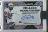 2025 Shedeur Sanders Panini Prizm VIP RATED PROSPECT COLLEGE PENMANSHIP AUTO AUTOGRAPH #SS-XXX Cleveland Browns