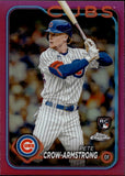2024 Pete Crow-Armstrong Topps Chrome PINK REFRACTOR ROOKIE RC #16 Chicago Cubs