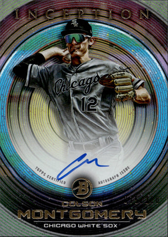2022 Colson Montgomery Bowman Inception PROSPECT AUTO 075/200 AUTOGRAPH #PA-CMY Chicago White Sox