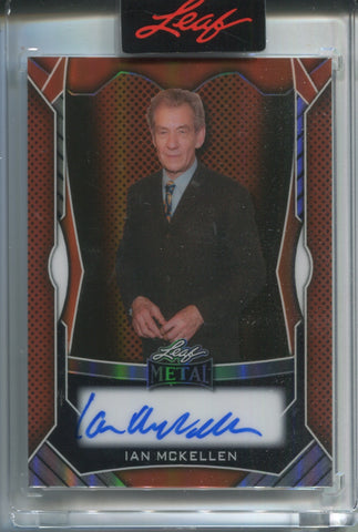 2025 Ian McKellen Leaf Metal ORANGE AUTO 01/30 AUTOGRAPH #LM-IMK Magneto