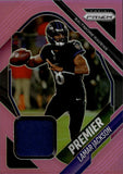 2025 Lamar Jackson Panini Prizm PREMIER JERSEY PINK PRIZM #PJY-LJN Baltimore Ravens