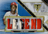 2021 Lou Brock Topps Triple Threads LEGEND GAME-USED MEMORABILIA JERSEY PATCH 1/3 #RL-LB St. Louis Cardinals