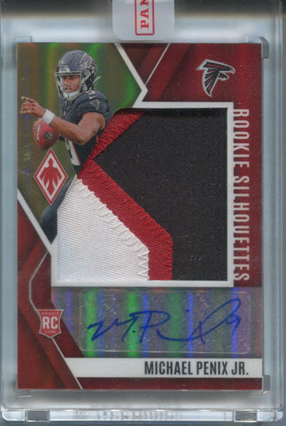 2024 Michael Penix Jr Panini Phoenix ROOKIE SILHOUETTES JUMBO PATCH AUTO 37/99 AUTOGRAPH RELIC #RS-MPJ Atlanta Falcons