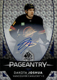 2023-24 Dakota Joshua Upper Deck Sp Authentic PAGEANTRY AUTO Vancouver Canucks #P-37