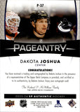 2023-24 Dakota Joshua Upper Deck Sp Authentic PAGEANTRY AUTO Vancouver Canucks #P-37