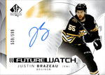 2024-25 Justin Brazeau Upper Deck Sp Authentic FUTURE WATCH AUTO 539/599 Boston Bruins #129
