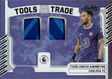 2022-23 Pierre Emerick Relic Aubameyang Panini Chronicles Soccer Premier League #AT-PEA 17/49 PURPLE FOIL TOOLS OF THE TRADE RELIC CHELSEA FC