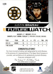 2024-25 Justin Brazeau Upper Deck Sp Authentic FUTURE WATCH AUTO 539/599 Boston Bruins #129