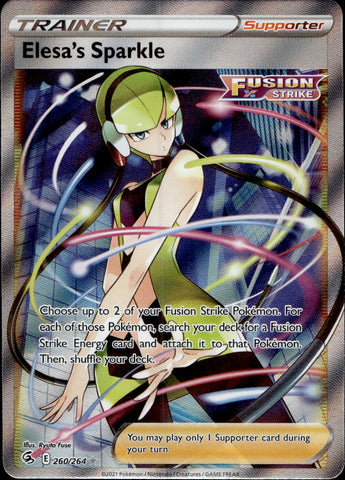 2021 Elesa's Sparkle Sword & Shield FUSION STRIKE HOLO FULL ART #260/264