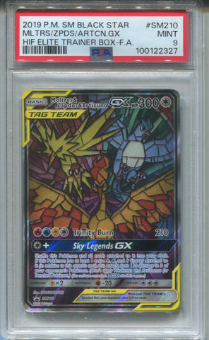 2019 Moltres & Zapdos & Articuno P.M. SM BLACK STAR PROMO HIDDEN FATES ELITE TRAINER BOX ETB FULL ART PSA 9 #SM210 2327