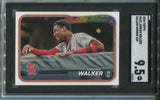 2024 Jordan Walker Topps Series 2 GOLDEN MIRROR SSP FUTURE STARS SGC 9.5 #642 St. Louis Carrdinals 1074