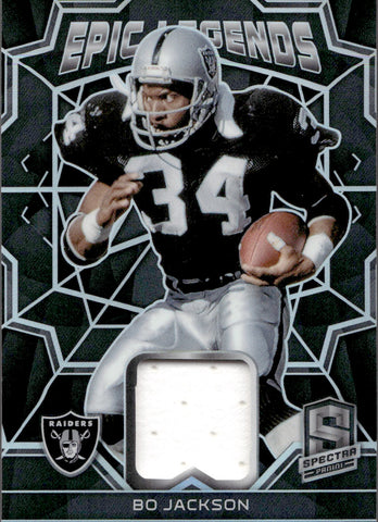 2022 Bo Jackson Panini Spectra EPIC LEGENDS JERSEY 60/99 RELIC #ELM-BJO Los Angeles Raiders