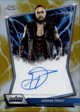 2025 Damian Priest Topps Chrome WWE BLUE BRAND GOLD REFRACTOR AUTO 13/50 AUTOGRAPH #BBA-DAM Friday Night Smackdown