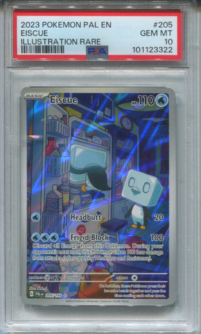 2023 Eiscue Pokemon Paldean Fates ENGLISH ILLUSTRATION RARE PSA 10 #205 3322