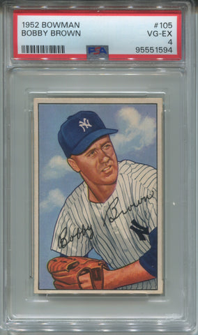 1952 Bobby Brown Bowman PSA 4 #105 New York Yankees 1594