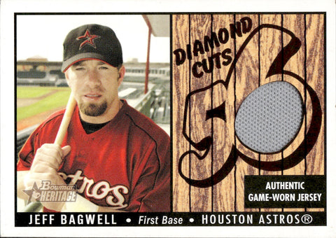 2003 Jeff Bagwell Bowman Heritage DIAMOND CUTS JERSEY RELIC #DC-JB Houston Astros HOF