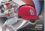 2022 Yadier Molina Topps Series 2 BATTING HELMET COMMEMORATIVE RELIC #BH-YM St. Louis Cardinals