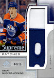 2024-25 Ryan Nugent-Hopkins Upper Deck SP Game Used SUPREME LOGO PATCH 04/15 RELIC #SP-RY Edmonton Oilers