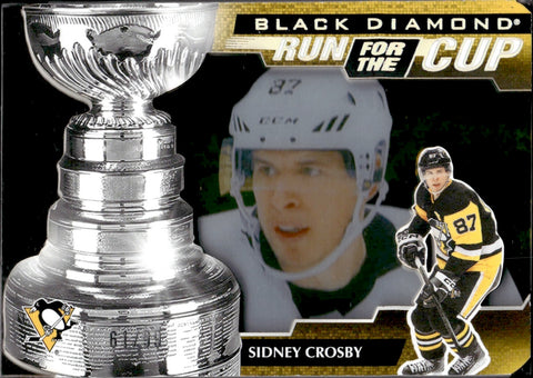 2024-25 Sidney Crosby Upper Deck Black Diamond RUN FOR THE CUP 61/99 DIE CUT #RUN-SC Pittsburgh Penguins