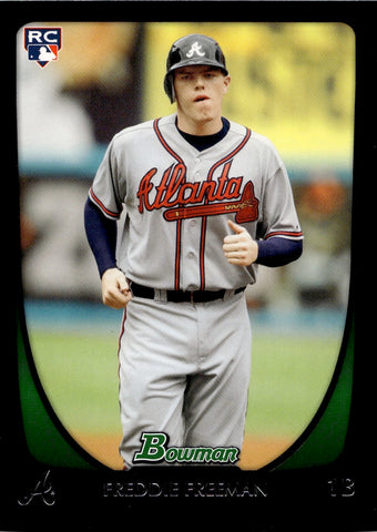 2011 Freddie Freeman Bowman ROOKIE RC #205 Atlanta Braves 7