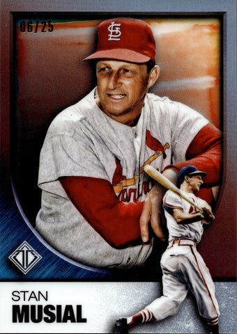 2023 Stan Musial Topps Transcendent CHROME JERSEY NUMBER 06/25 #75 St. Louis Cardinals HOF