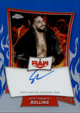 2025 Seth "Freakin" Rollins Topps Chrome RED BRAND BLUE REFRACTOR AUTO 105/150 AUTOGRAPH #RBA-SET Monday Night Raw