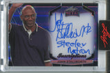2024 John Stallworth Leaf Metal BLUE INSCRIPTIONS AUTO 015/100 AUTOGRAPH #MI-JS1 Pittsburgh Steelers HOF