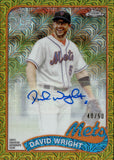 2024 David Wright Topps Series 2 SILVER PACK GOLD REFRACTOR 1989 DESIGN AUTO 40/50 AUTOGRAPH #2T89C-92 New York Mets