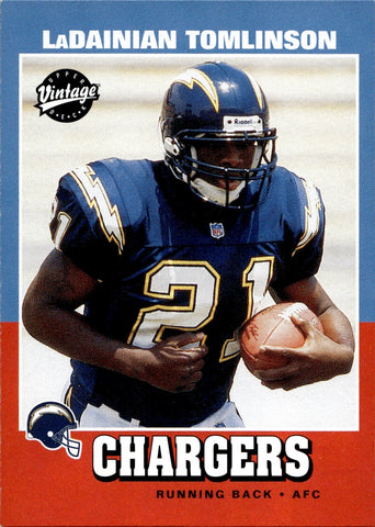2001 LaDainian Tomlinson Upper Deck Vintage ROOKIE RC #252 San Diego Chargers HOF